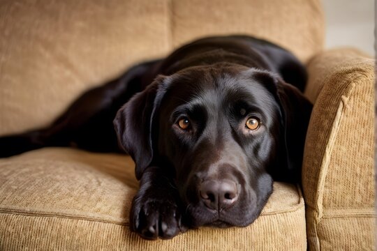 black labrador retriever looking