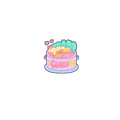birthday card with cake