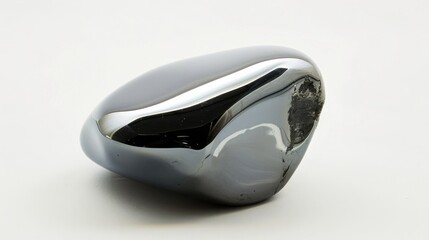 Polished Hematite Gemstone CloseUp for Print, Card, Poster Design