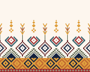 abstract Traditional geometric ethnic fabric pattern ornate elements with ethnic patterns design for textiles, rugs, clothing, sarong, scarf, batik, wrap, embroidery, print, curtain, carpe