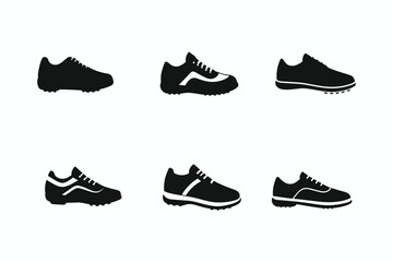 Shoe vector bundle with white background