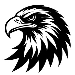 Obraz premium Eagle head silhouette vector illustration