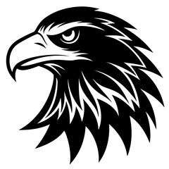Fototapeta premium Eagle head silhouette vector illustration