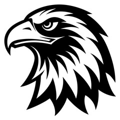 Eagle head silhouette vector illustration