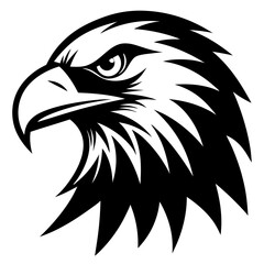 Eagle head silhouette vector illustration