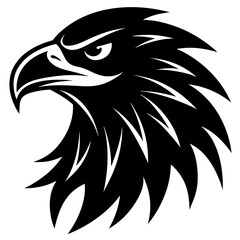 Eagle head silhouette vector illustration