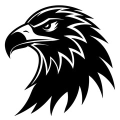 Eagle head silhouette vector illustration
