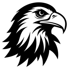 Obraz premium Eagle head silhouette vector illustration