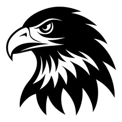 Obraz premium Eagle head silhouette vector illustration