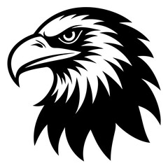 Eagle head silhouette vector illustration