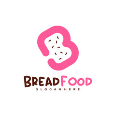 Bread with B logo vector template, Creative Bread fast logo design concepts