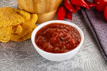 Spicy mexican sauce Salsa dip