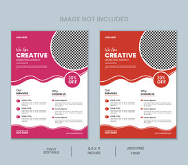 Template vector design for flyer poster Corporate Presentation PortfolioFlyer Easy to use and edit