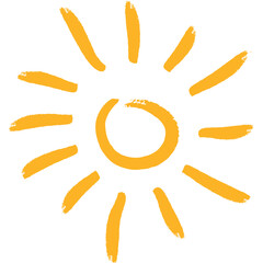 Hand Drawn Sun Crayon
