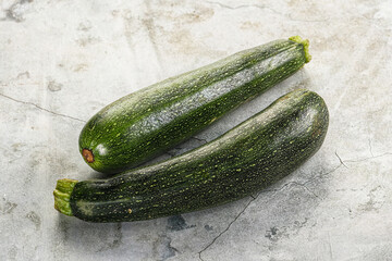 Raw young small green zucchini