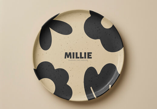 Product Flatlay Plate Mockup With Generative AI
