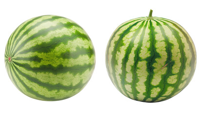 Set of Watermelon fruit fresh isolated on transparent background