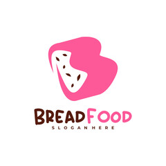 Bread with B logo vector template, Creative Bread fast logo design concepts