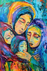 Emotional Embrace of Women in Abstract Art