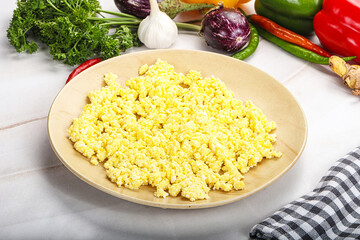 Scambled egg for dietary breakfast