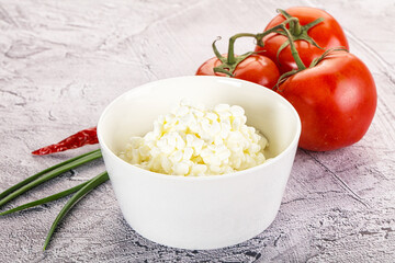 Cottage cheese Curd in the bowl