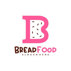 Bread with B logo vector template, Creative Bread fast logo design concepts
