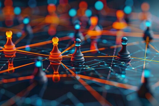 Business conflict resolution close up, dispute management, dynamic, Multilayer, conflict chart backdrop