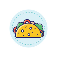 Taco vector icon
