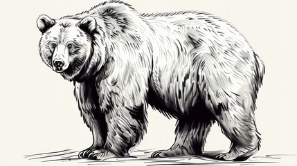 Obraz premium Illustration of a Majestic Bear