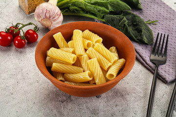 Italian cuisine - cooked pasta tortiglioni