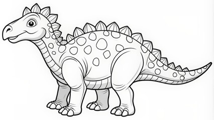 Coloring page of Kinnareemimus dinosaur for children, Kinnareemimus, dinosaur, prehistoric, coloring page, educational © Tiang