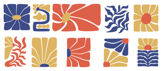 Abstract Groovy Flower Set