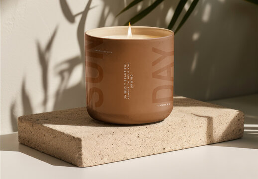 Product Scrented Candle Mockup With Generative AI