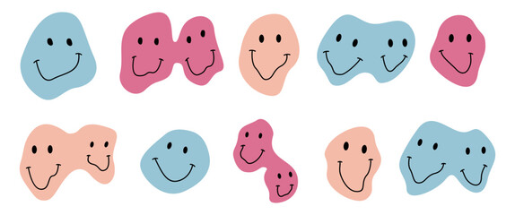 Retro Distorted Emoji Set