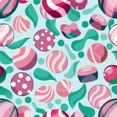  Seamless pattern of mints and candy melts, Generative AI