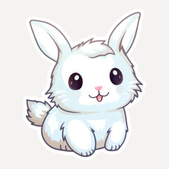 Obraz premium Cute cartoon bunny illustration