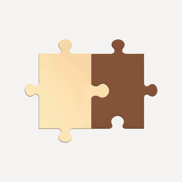 Two interlocking puzzle pieces