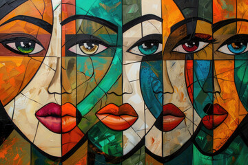 Obraz premium Graffiti on the wall. Created with Ai