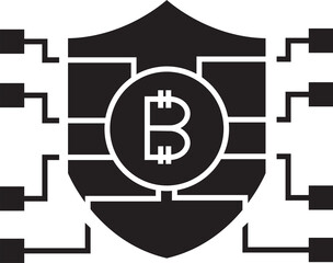 Bitcoin Shield Icon
