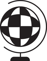 Globe Glyph Icon
