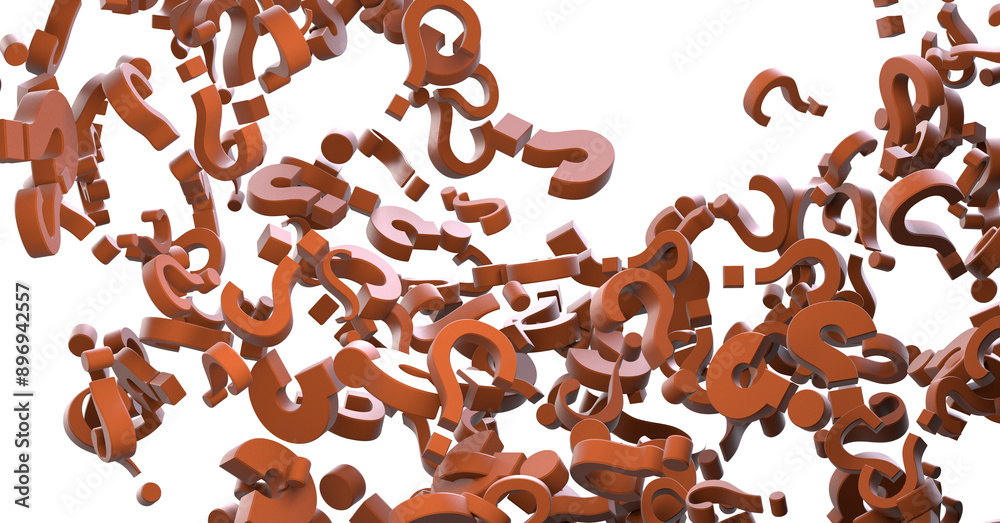Aufkleber colored question marks background concept