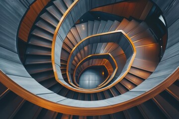 Architectural: Wooden and Metal Staircase