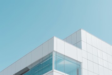 Obraz premium Minimalist White Building Architecture