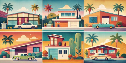 elements of house retro pop style image background