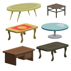 vector illustration of table set