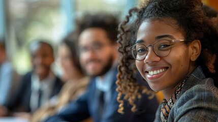 diverse team meeting at the office.