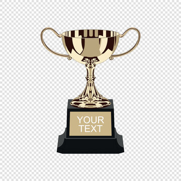 Gold cup with handles