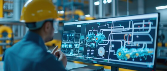 Innovative Engineer Designing Water Treatment Systems with Precision Using Modeling Software