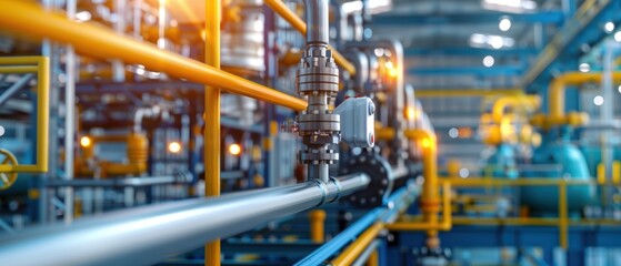 Fototapeta premium Smart Manufacturing Plant Leveraging Weather Data for Enhanced Production Efficiency
