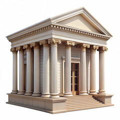 Fototapeta premium Classical bank building, representing traditional financial institutions